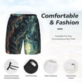 thumbnail image 3 of Rateoe Enchanted Forest Skull Path Pattern Men’s Swim Shorts with Compression Liner – Double-Layered Quick-Dry Swimwear, Comfortable & Stretchy Beach Shorts-Large, 3 of 6