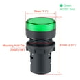 thumbnail image 2 of Unique Bargains Sgnal Lights AC/DC 24V, Green LED, Flush Panel Mount 7/8' 22mm, 2Pcs, 2 of 5