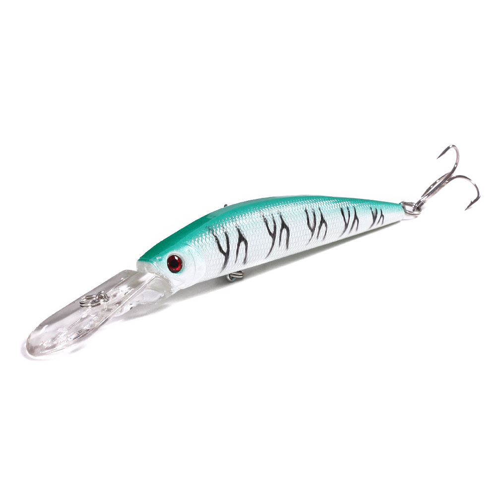 HENGJIA Minnow Fishing Lures Kit with Treble Hooks for Saltwater Freshwater, Lure kit for Trout Bass Salmon Fishing,10PCS