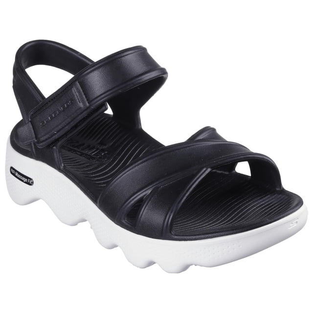 Sandalia Foamies Massage Fit para Mujer Skechers Negra Talla 9