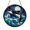 Acrylic 3.5 Inch, variant on Orca whale leaping in storm stained glass inspired window art, striking decor for ocean fans