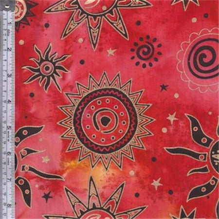 Textile Creations OY-152 Odyssey Fabric, Sun Black Gold On Fuchs, Yellow, 15 yd.