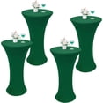 thumbnail image 1 of 4 Pcs Nappe de Cocktail Ronde Verte Bleue 24x43 Pouces Ajustée Extensible Haute pour Table de Cocktail pour Banquet Bar Fête Pub Mariage Intérieur Extérieur, 1 of 7