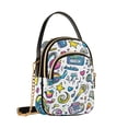 thumbnail image 7 of FORMRS Crossbody Bag for Women Quilted Travel Shoulder Cell Phone Purse with Chain Strap Handbag, Blue Doodle Pattern, 7 of 7