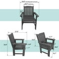 thumbnail image 3 of Fortune Candy HDPE Patio Dining Chair, for Outdoor Garden Yard, Heavy Duty 600 lbs, Gray, 3 of 9