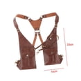 thumbnail image 4 of Bolso de hombro con arnés, práctico bolso tipo cartera para mochilero, senderismo, disfraz, equitación , Marrón oscuro, 4 of 8