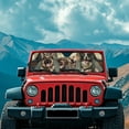 thumbnail image 3 of Jeiento Funny Shepherds Windshield Sun Shade,American Flag Car Sun Shade for Rubicon Sahara TJ JK JKU 2 Door & 4 Door, UV Rays Blocker Sun Visor Shade Keep Vehicle Cool, 3 of 6