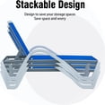 thumbnail image 5 of Patio Chaise Lounge Adjustable Aluminum Pool Lounge Chairs with Arm All Weather Pool Chairs for Outside,in-Pool,Lawn (Blue, 1 Lounge Chair+1 Plastic Table), 5 of 7