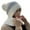 16#White, variant on Womens Beanie Winter Hat Scarf All in One Beanie Hats with Pompom,Warm Knit Hat,Ear Protection Windproof Cap Scarf Gray One Size