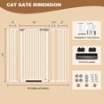 thumbnail image 6 of EAYSG 51" Extra Tall Cat Gate for Doorway, Auto Close Pet Gate for Stairs & Hallways (30-49" Wide) – Pressure Mounted, No Drilling, Includes Extension Kits & Removable Panels, 6 of 8