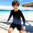 thumbnail image 2 of Bigetiay Boys Girls Long Sleeve Rash Guard UPF 50+ Sun Swim Shirt Beach Pool Water Sports, Size 5-6 Years, 2 of 5