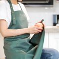 thumbnail image 4 of TELOLY 100% Cotton Art Aprons for Painting Pottery Ceramics,Men Women Kitchen Cooking Aprons Waterproof Green, 4 of 7