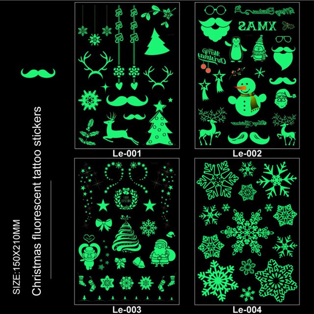 Pegatina Luminosa Ganfancp Adorable de Navidad 1Pc