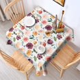 thumbnail image 2 of Pioneer Flower Floral Print Pattern Square Tablecloth,Waterproof Square Table Cover,Wipeable Spillproof Washable Table Cover for Home Kitchen Party Decor 42"X42"(107x107cm), 2 of 6