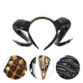 thumbnail image 2 of Diadema de cabra de cabra Diadenta de Halloween Evil Cosplay Diadema de disfraces Accesorio, 2 of 6