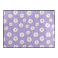 thumbnail image 4 of Ryvnso Daisy Floral Purple Area Rug Floor Mats Non-Slip Home Carpet 80 x 58 inch, 4 of 7