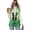 Black Cat Shamrock Print, variant on Chririnla Trendy Waistcoat for Work Going Out, Woven Fabric Loose Loose Fit Business Blazer Vest, St. Patrick's Day Dachshund & Four-Leaf Clover Pattern