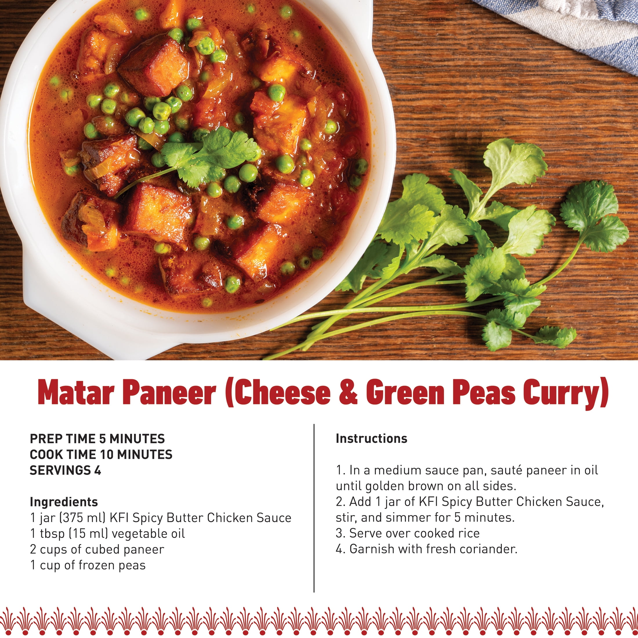 KFI Butter Chicken Simmer Sauce Creamy Cooking Sauce, 24 oz, Gluten-Free, Family Size