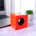 thumbnail image 5 of KAKOWELY Microphone Marks Professional Interview Logo Stand Microphone Protector for Reporters (Square Orange),2.72"X2.72"X2.05", 5 of 5