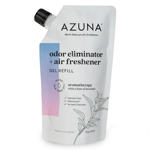 Recambio de gel purificador de aire Azuna totalmente natural para eliminar olores, 350 ml