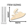 thumbnail image 2 of Unfinished Wood Jetski Shape - Craft - up to 46" DIY 14" / 1", 2 of 3