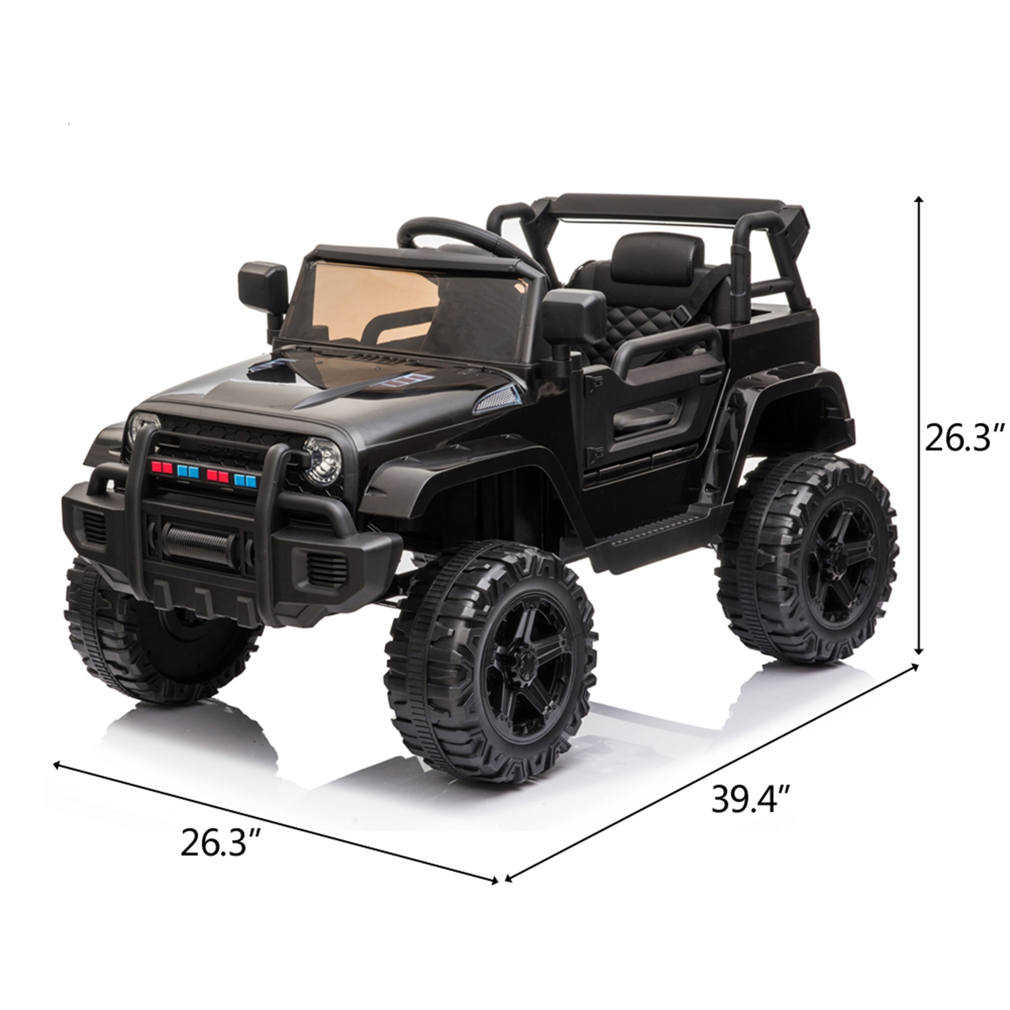 CIPACHO 12V Powered Electric Car Dual Drive, Ride Ons for Kids Car with 2.4G Remote Control, Black