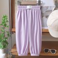 thumbnail image 2 of 9-10T Toddler Solid Color Lightweight Jogger Pants, Elastic Waist Loose Casual Trousers for Boys Girls 6 12 Months 2T 3T 4T 5T 6T Loungewear Pants All Seasons,Purple, 2 of 5