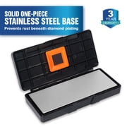 Sharpal 156N Dual-Grit Diamond Sharpening Stone Whetstone, Coarse 325 / Extra Fine 1200, Non-Slip Base & Angle Guide