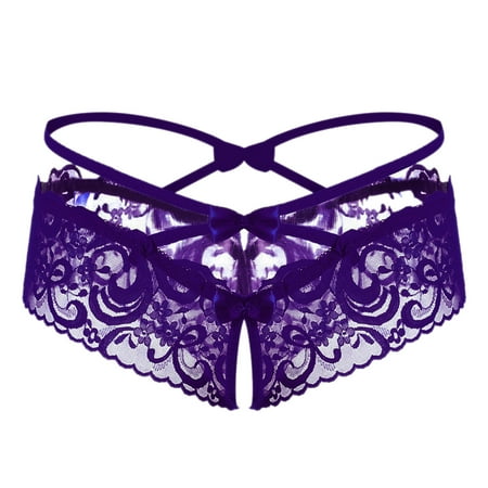 

Women Seamless Briefs Bow Purple One Size Underwear 3 Pack