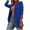 Blue, variant on XWSHYW Womens Coats Fashion Solid Color 3/4 Sleeve Blazer Leisure Slim Fit Business Outfits for Work