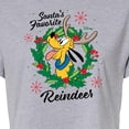 thumbnail image 3 of Disney - Santas Favorite Reindeer - Juniors Cropped Cotton Blend T-Shirt, 3 of 5