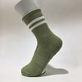 thumbnail image 2 of Lopecy-Sta Socks for Women Non-Slip Crew Striped Mid-Calf Socks with Grips Soft Breathable Cotton Socks for Yoga and Daily Wear Anti-Skid Socks, 2 of 5