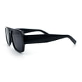 thumbnail image 6 of Mens Luxe Flat Top Rectangular Racer Plastic Fashion Sunglasses [All Black], 6 of 8
