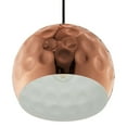 thumbnail image 3 of Modway Dimple 10" Half Sphere Metal Pendant Lamp in Rose Gold and Black, 3 of 5