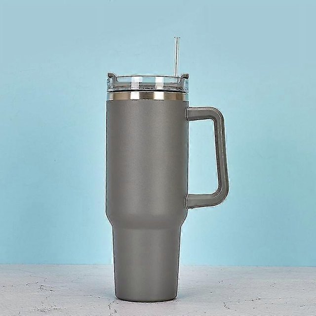 Quencher sous Vide Réutilisable 40oz avec Paille, Couvercle Anti-Fuite, Isolé, Maintient, Ce pendant des Heures