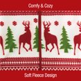 thumbnail image 4 of Collections Etc Nordic Snowflake Soft Fleece Wearable Blanket Green 60" x 67" x 0.13", 4 of 8
