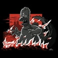 thumbnail image 2 of Men's The Simpsons Godzilla Homer Fire  Graphic Tee Black 2X Large, 2 of 5