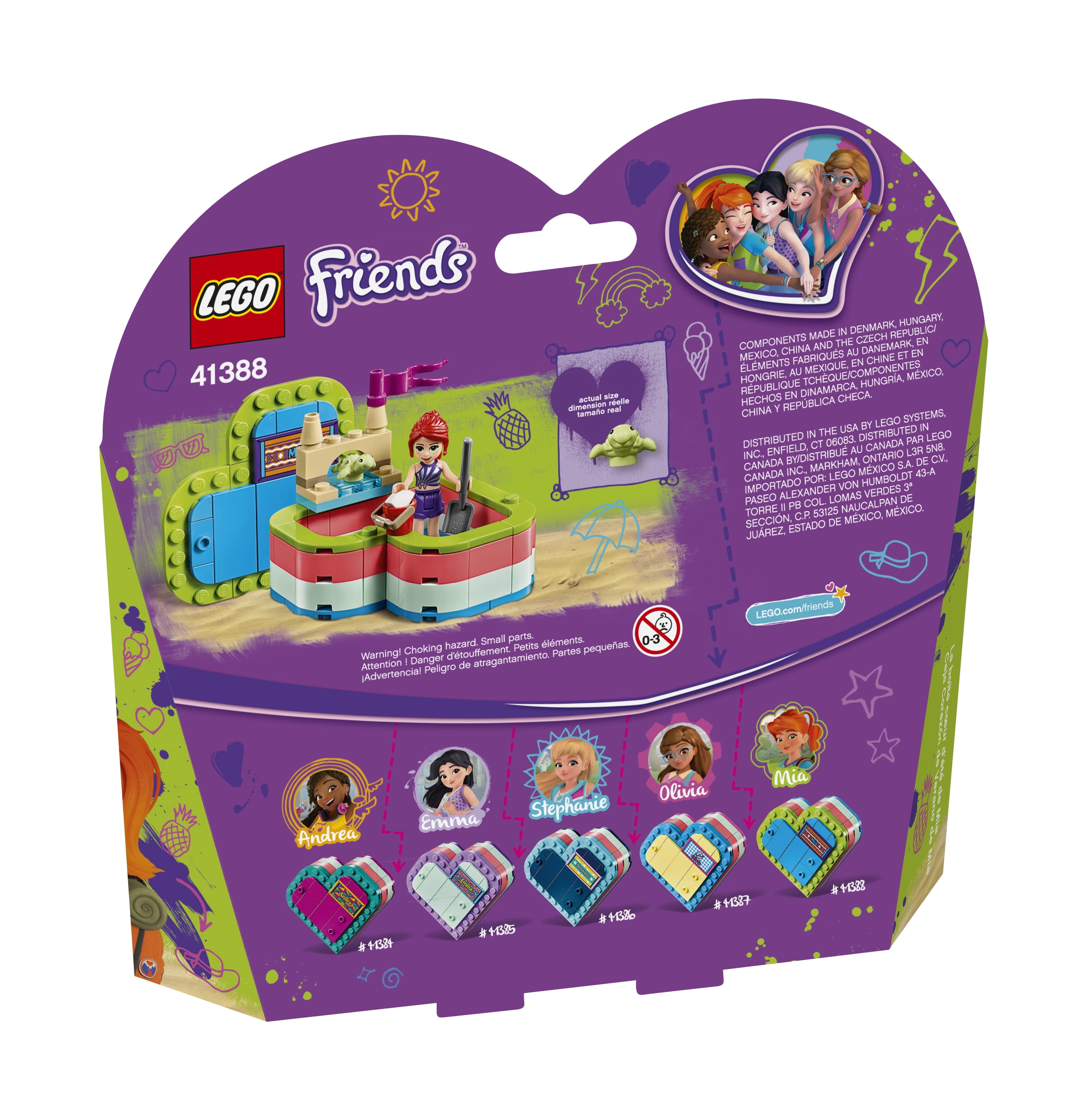 まめ✨５点set❤️ LEGO® Friends Sets: 41388 Mia's Summer Heart Box NEW-413