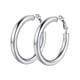 thumbnail image 1 of PROSTEEL Pendiente de aro para mujer Pendientes de plata para niñas lindas Pendientes de fiesta de acero inoxidable Regalo de Navidad para hija, 40 mm, 1 of 9