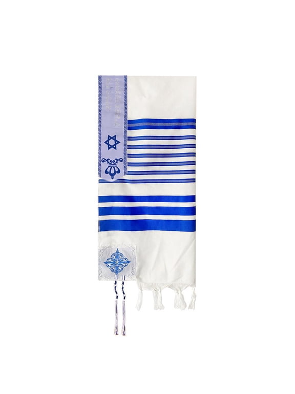 Tallits Tallit Prayer Shawl with Bag For Men & Women,Israeli 23.62x70.86 Shawl (Silvery) Prayer