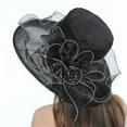 thumbnail image 3 of Yirtree Women Organza Fascinator Lady Cocktail Tea Party Church Wedding Bridal Flower Hat, 3 of 8