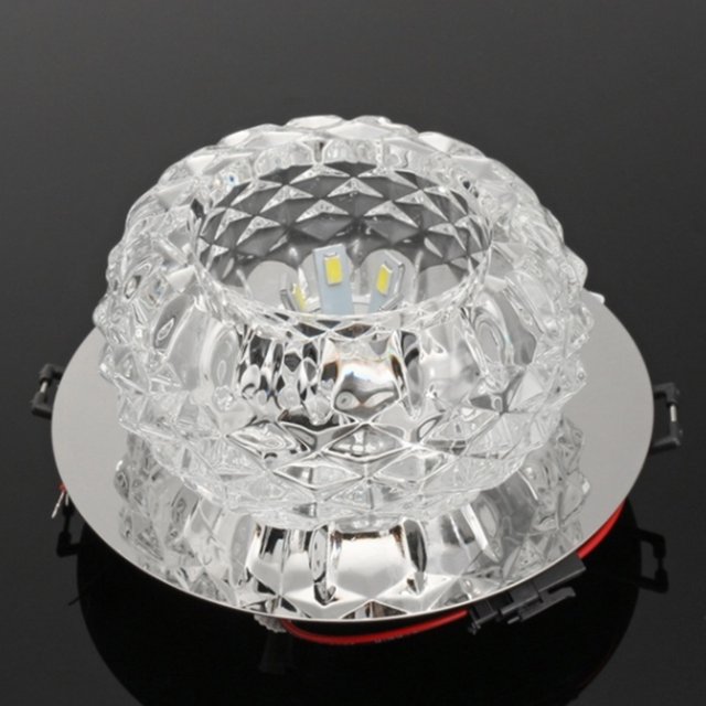 Lámpara de techo LED de cristal moderna de 5W, luces de techo LED montadas, luz de pasarela para el hogar