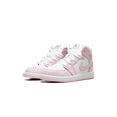 thumbnail image 2 of Jordan PRE SCHOOL Jordan 1 Mid PS "Pink Foam Fire Red White" DQ8424 608 from Stadium Goods, 2 of 8