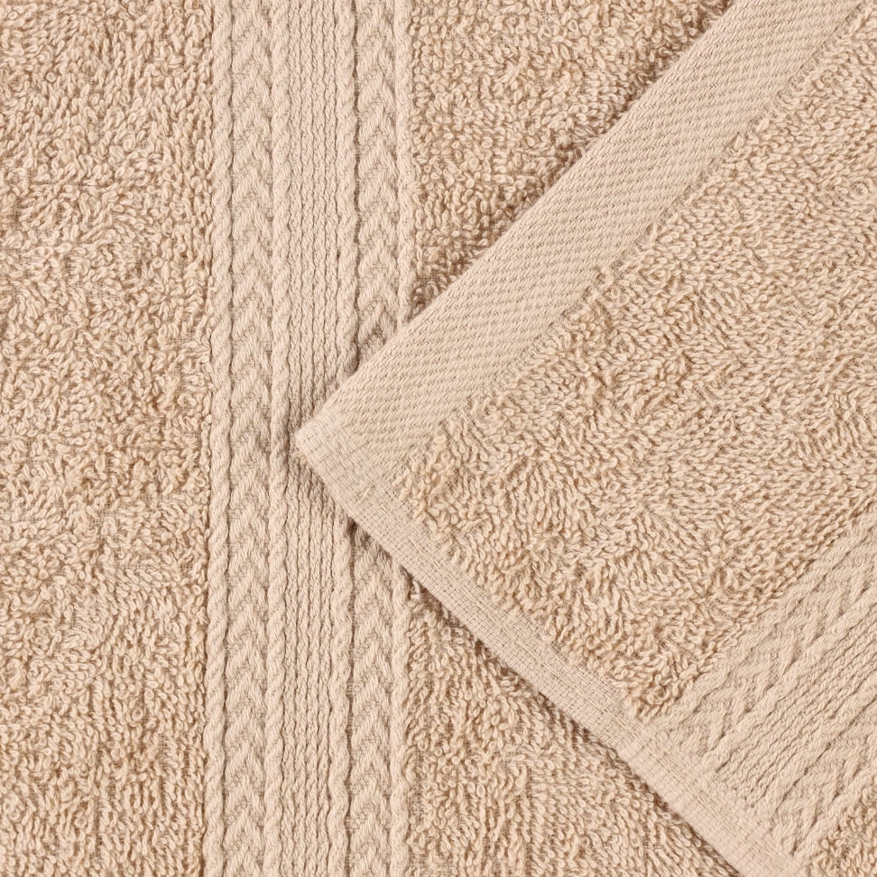 Superior Eco-Friendly Cotton Solid 6-Piece, Camel, Towel Set