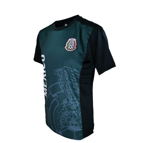 Icon Sports Men Mexico National Football Team Soccer Poly Shirt Jersey -02 Large
