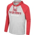 thumbnail image 2 of Men's Colosseum  Heather Grey Oklahoma Sooners Hasta La Vista Raglan Hoodie Long Sleeve T-Shirt, 2 of 3