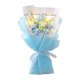 thumbnail image 1 of Ramo de flores de crochet con luz para decoración del hogar, arreglo floral multifuncional Azul, 1 of 9