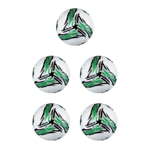 Redempat Wear-resistant Football Ball High Elastic Soccer Ball For Training Cool Appearance Training Football green Size 5 5Set