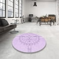 thumbnail image 4 of Ahgly Company Machine Washable Indoor Rectangle Transitional Bright Lilac Purple Area Rugs, 6' x 9', 4 of 7