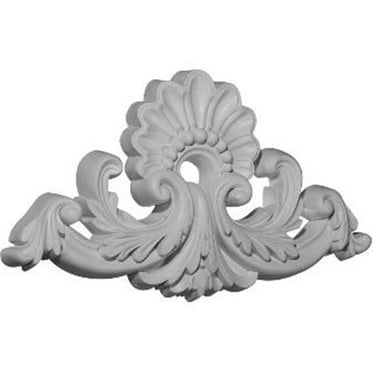Ekena Millwork 16"W x 8 7/8"H x 1 1/2"P Shell Center Onlay